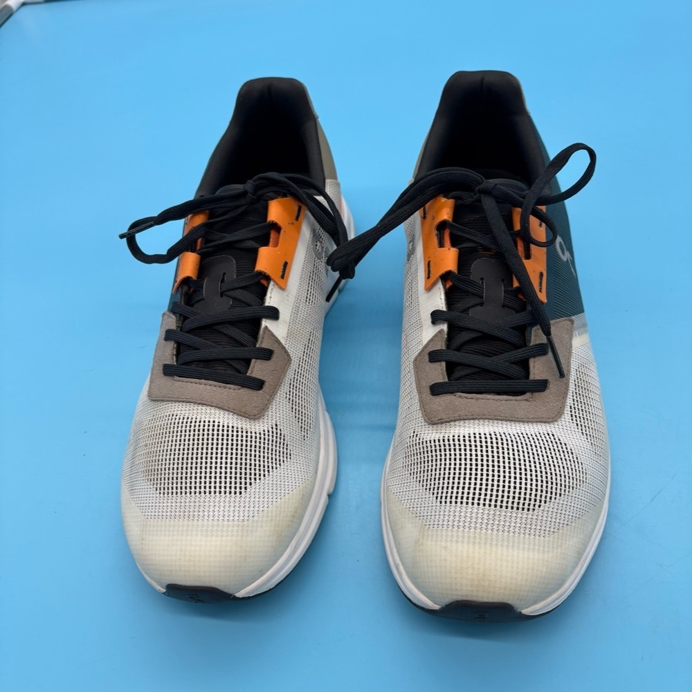 On Cloudrift Sneakers Ivory Storm & Orange Accents Men's Size 10.5